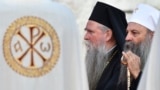 Mitropolit Srpske pravoslavne crkve u Crnoj Gori Joanikije i patrijarh Porfirije u Podgorici, 5. septembar 2021.