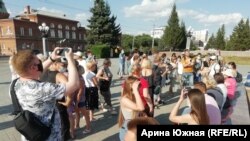 Пикет в поддержку жителей Хабаровска в Омске