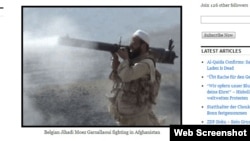 Лидер группировки «Солдаты Халифата» Моэзеддин Гарсалауи изображен тут на фото из Афганистана. Скриншот с веб-сайта
Ojihad.wordpress.com.
