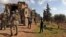 SYRIA -- A Turkish military convoy is seen parked near the town of Batabu on the highway linking Idlib to the Syrian Bab al-Hawa border crossing with Turkey, March 2, 2020