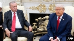 Реджеп Эрдоган и Дональд Трамп в Овальном кабинете Белого дома 
