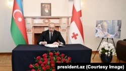Ильхам Алиев в посольстве Грузии