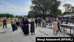 აქცია ბოდბისხევში, საკვირაო ბაზრის გახსნის მოთხოვნით. 2 აგვისტო, 2020.