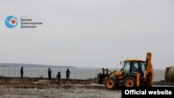 Строительство перехватывающих парковок на Керченской переправе, март 2015