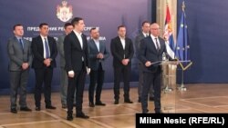 Лидерот на Српска листа, Горан Ракиќ на денешната прес-конференција во Белград 