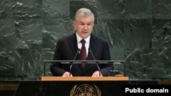 Ўзбекистон президенти Шавкат Мирзиёев БМТ чиқишида, 23.09.2025