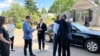 Belarus - Sviatlana Tsikhanouskaya and RFE/RL President and CEO Stephen Capus - after the release of Belarusian political prisoners / Belarusian political prisoners in Vilnius after release 