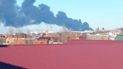 Пожар на нефтебазе в порту Темрюка после украинского удара в ночь на 25 декабря