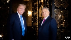 Donald Trump és Orbán Viktor találkozója a floridai Mar-a-Lagóban 2024. július 11-én