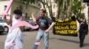 "Суды над художниками - насилие над правосудием!". Акция группы "Бойня" у Таганского суда в Москве