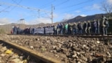 Bosnia and Herzegovina, protests on the railway in Donja Jablanica, 21 November, 2024.