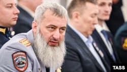 Выступивший с угрозами в адрес жителей Чечни командир спецполка полиции МВД по республике Замид Чалаев. Архивная фотография