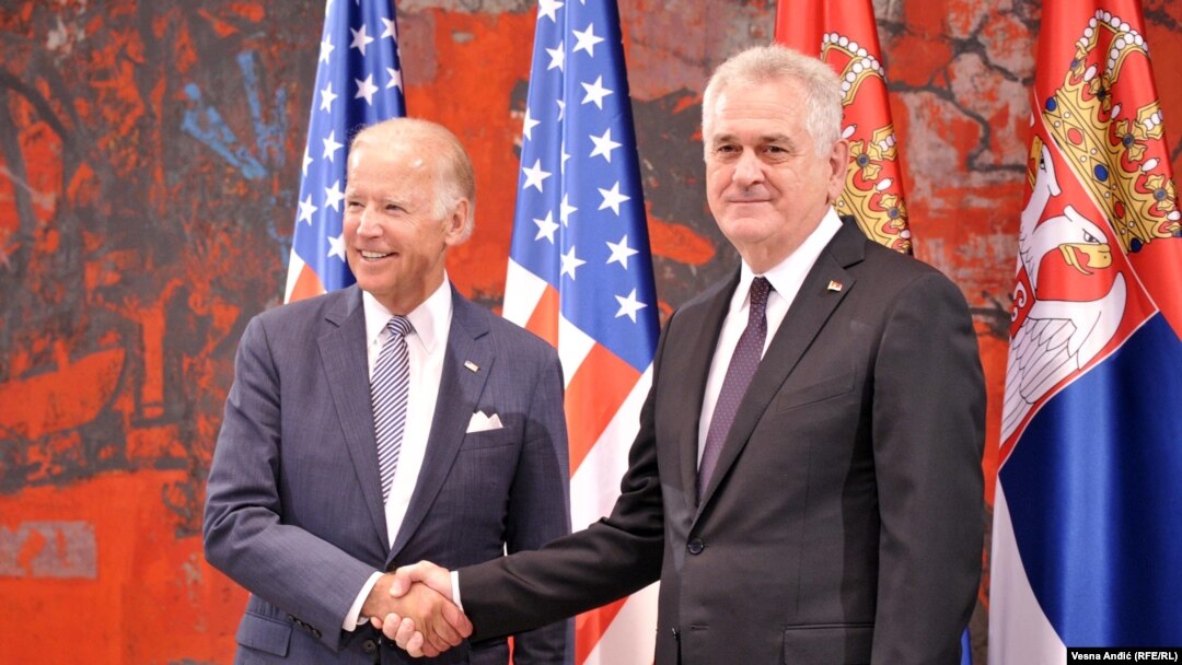 Вице-президент США Джозеф Байден и президент Сербии Томислав Николич