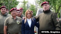 Bivši pripadnici JSO u društvu Milice Đurđević Stamenkovski, ministarke za rad, zapošljavanje, boračka i socijalna pitanja Republike Srbije.