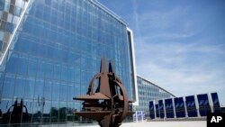 Будынак NATO ў Брусэлі (Бэльгія). Архіўнае фота