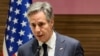 US Secretary of State Antony Blinken speaks during a joint press conference with Qatar's Foreign Minister in Doha on October 24, 2024.