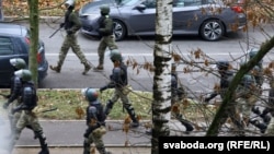 Белорусские силовики в Минске, 15 ноября 2020 года