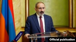 Премьер-министр Армении Никол Пашинян дает интервью телекомпании «Россия-24», Ереван, 29 сентября 2020 г. 
