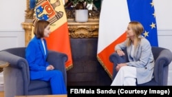 Maia Sandu și Giorgia Meloni la Roma, pe 10 septembrie 2025.