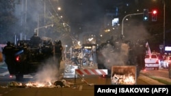 Prizor s ulica u Beogradu tokom akcije policije protiv antivladinih demonstranata, 18. avgust 2025.