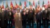 Turkey - Azerbaijani President Ilham Aliyev (R) and other Muslim heads of state pose for a photograph at a summit in Istanbul, 13Dec2017.