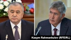 Депутат Өмүрбек Текебаев жана президент Алмазбек Атамбаев
