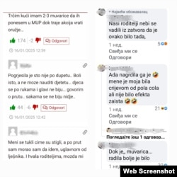 Dio komentara na mrežama i portalima vezani za nasilje nad djecom