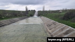 Скидання води з Білогірського водосховища. 13 квітня 2026 року
