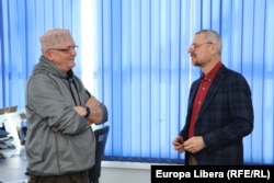 Ministrul Culturii, Sergiu Prodan, și Vasile Botnaru