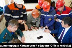 Спасательные работы на шахте "Листвяжная"