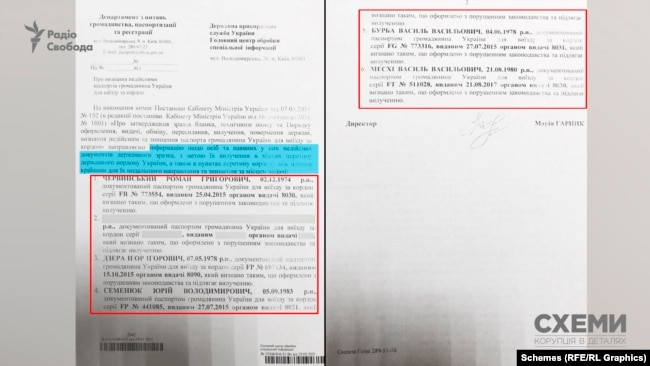 Лист на бланку Міграційної служби, який став підставою для заборони виїзду за кордон та вилучення паспорта