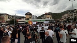 Macedonia-Protest in Tetovo in which relatives of the victims in the fire in the modular hospital demanded faster investigation, 17.09.2021
