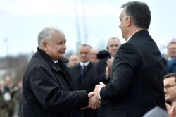 Jaroslaw Kaczynski és Orbán Viktor Budapesten 2018. április 6-án