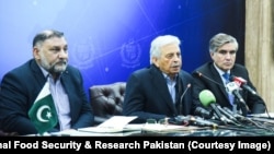 د پاکستان د خوړو وزیر رانا تنویر حسېن د جنورۍ پر ۲۰مه په اسلام اباد کې خبري غونډې ته وينا کوي.