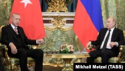 Recep Tayyip Erdoğan ve Vladimir Putin, arhiv fotoresimi