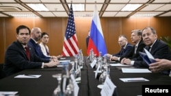 Госсекретарь США Марко Рубио и министр иностранных дел России Сергей Лавров, 23 июля 2026 года