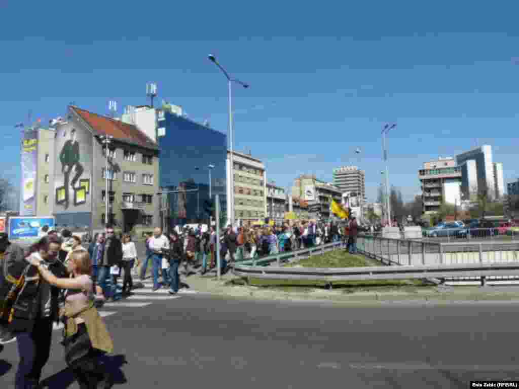 Prosvjed podrške kolegama u Večernjem listu, 25. ožujak 2011, fotografije Enis Zebić