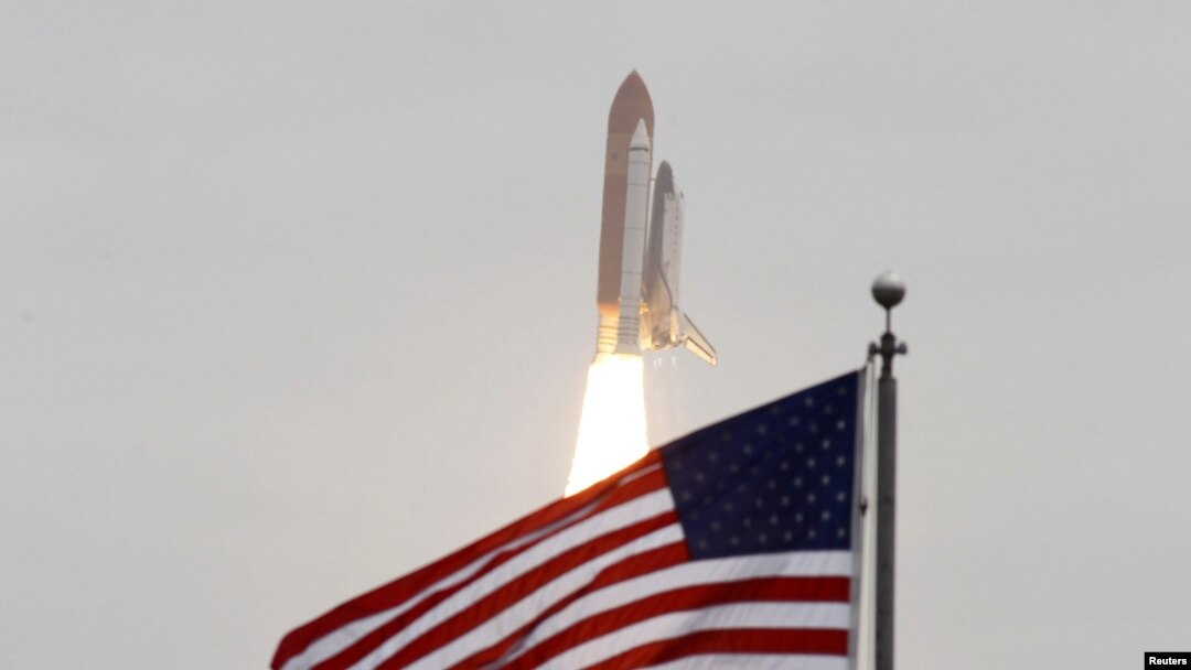 The space shuttle "Atlantis" lifts off from the Kennedy Space Center in Cape Canaveral, Florida, for the final mission of the shuttle program.