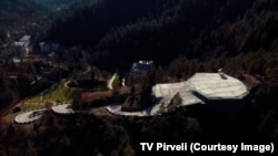 ბიძინა ივანიშვილის ვერტმფრენის დასაჯდომი მოედანი აბასთუმანში. წყარო: "ტვ პირველი"