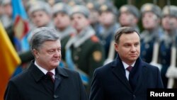 Президент Украины Петр Порошенко и президент Польши Анджей Дуда