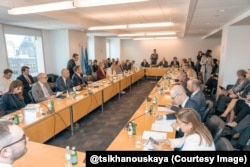 Міністэрская сустрэча на палях Генэральнай Асамблеі ААН з удзелам Сьвятланы Ціханоўскай і кіраўніка МЗС Украіны Андрэя Сыбігі. Нью-Ёрк, 21 верасьня 2026 году
