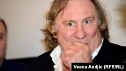 A Russian opposition party has rejected claims that French actor Gerard Depardieu is running as its candidate for governor of a Siberian region, dismissing the allegation as an "unfortunate joke."