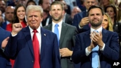 Republican vice presidential candidate J.D. Vance (right), pictured alongside running mate former President Donald Trump, has been a vocal opponent of sending any aid to Ukraine.