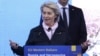 European Commission President Ursula von der Leyen attends the opening of a new bridge connecting Bosnia and Croatia on September 30.