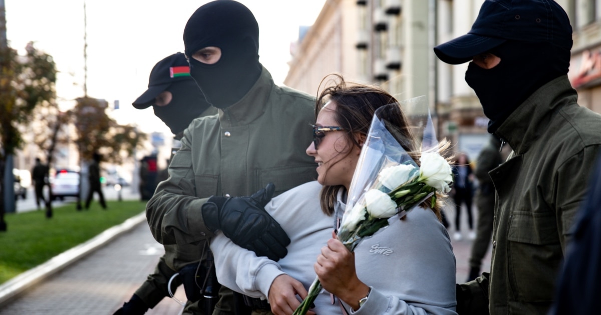 More Than 100 Detained In Minsk Women's March Against Lukashenka