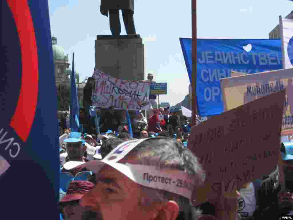 Srbija: Radnički protesti u Beogradu - april, 2009