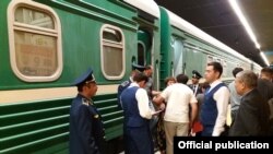 The first Dushanbe-Astana train arrived in the Kazakh capital's central railway station late on June 18.