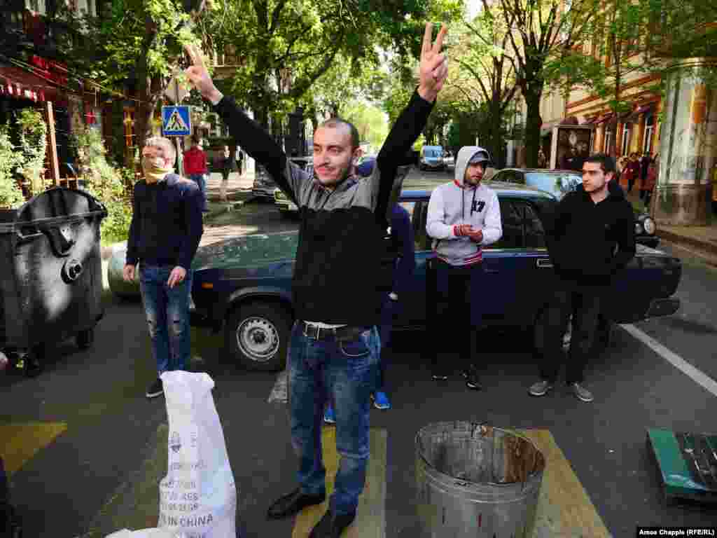 Tens of thousands of protesters gathered in the center of the Armenian capital, Yerevan, after lawmakers elected Serzh Sarkisian prime minister, cementing his continued dominance of power. (Amos Chapple/RFE/RL)