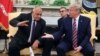 U.S. President Donald Trump (right) meets with Bulgarian Prime Minister Boyko Borisov at the White House in Washington on November 25. 