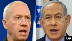 Procuratura Curții Penale Internaționale a cerut emiterea de mandate de arestare pe numele ministrului israelian al Apărării, Yoav Gallant (stânga), și pe cel al prim-ministrului Benjamin Netanyahu și pentru trei lideri Hamas pentru crime de război și crime împotriva umanității.